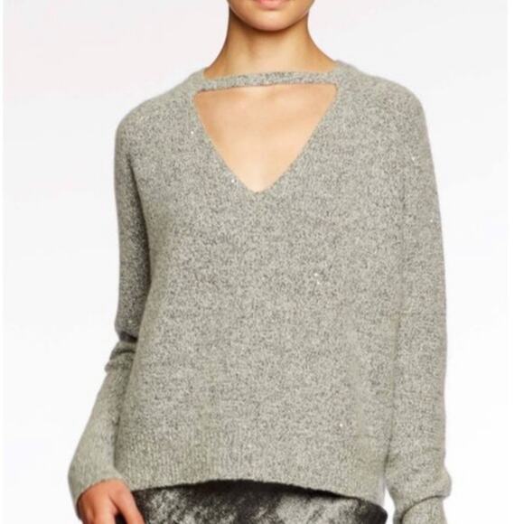 Brochu Walker Falon V Neck Cashmere Blend Sweater - Picture 1 of 8